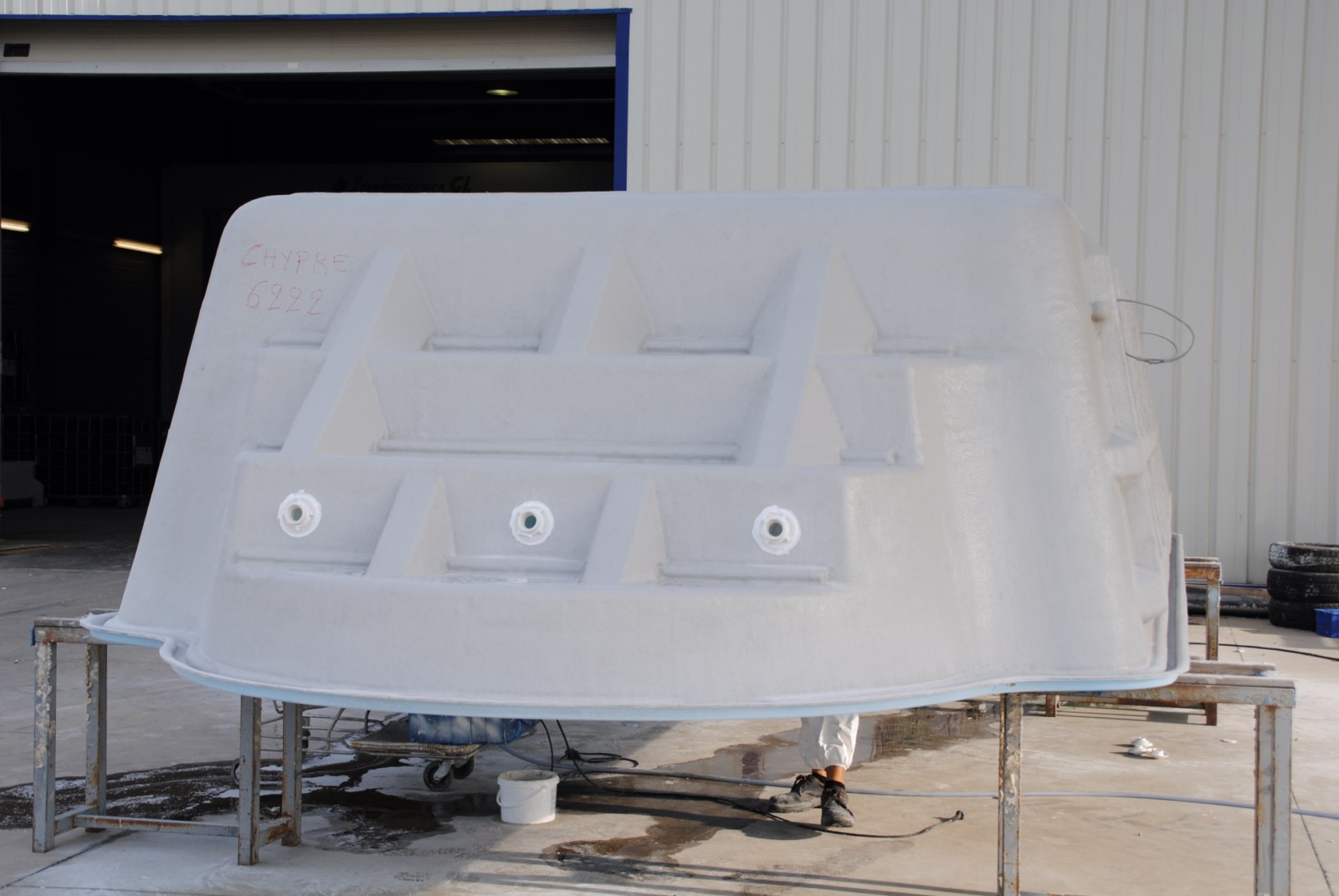 mise en place des pièces à sceller piscine
