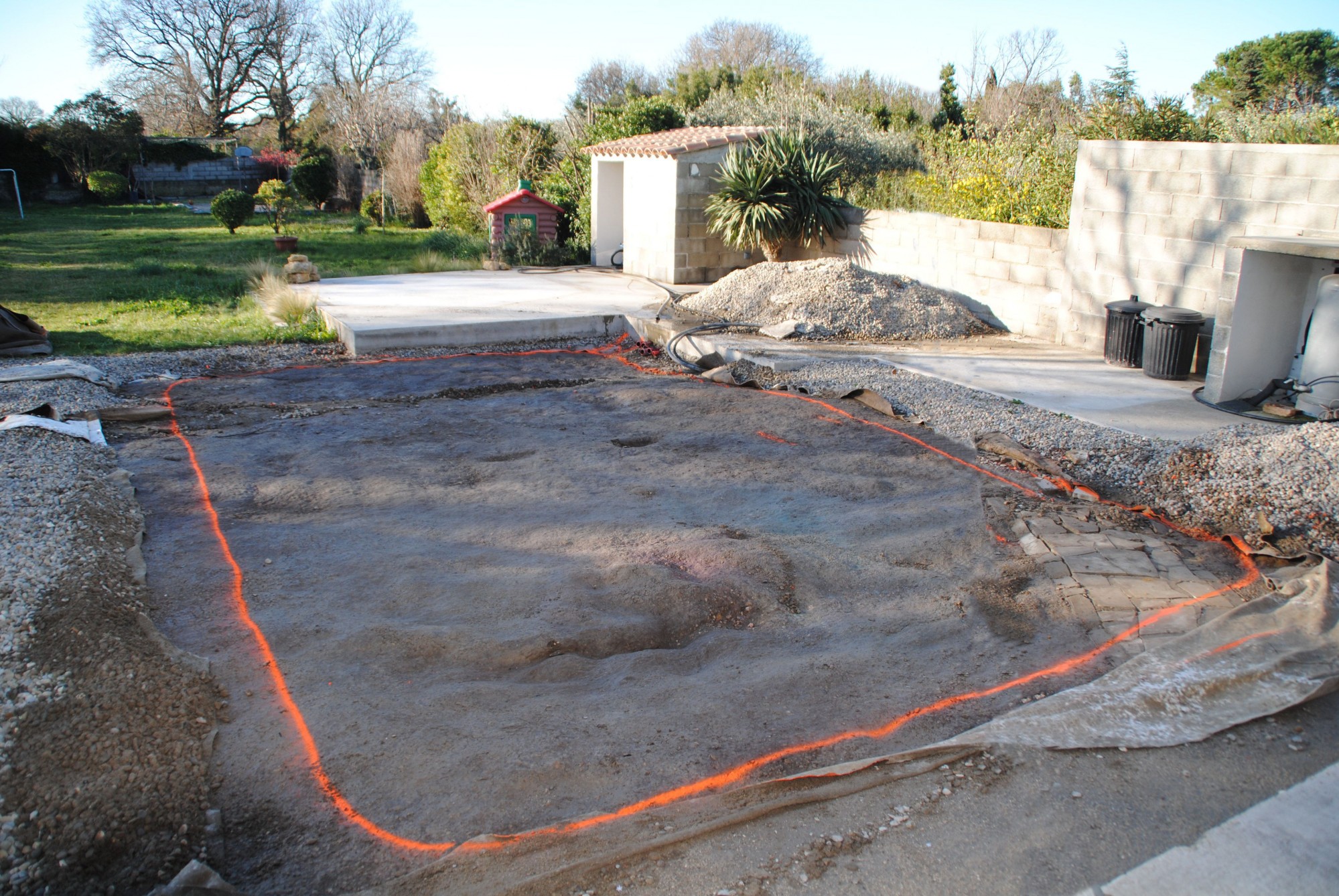 comment tracer une piscines sur le sol