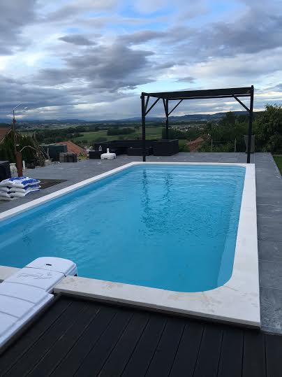 Piscine enterrée 8X4 sur Lausanne en Suisse