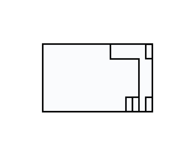 PISCINE COQUE POLYESTER DE MOINS DE 10M2 À FOND PLAT AVEC ESCALIER D'ANGLE MODÈLE WALLIS