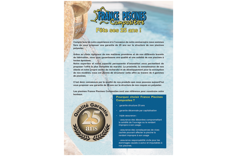 ANNIVERSAIRE 25 ANS = GARANTIE 25 ANS